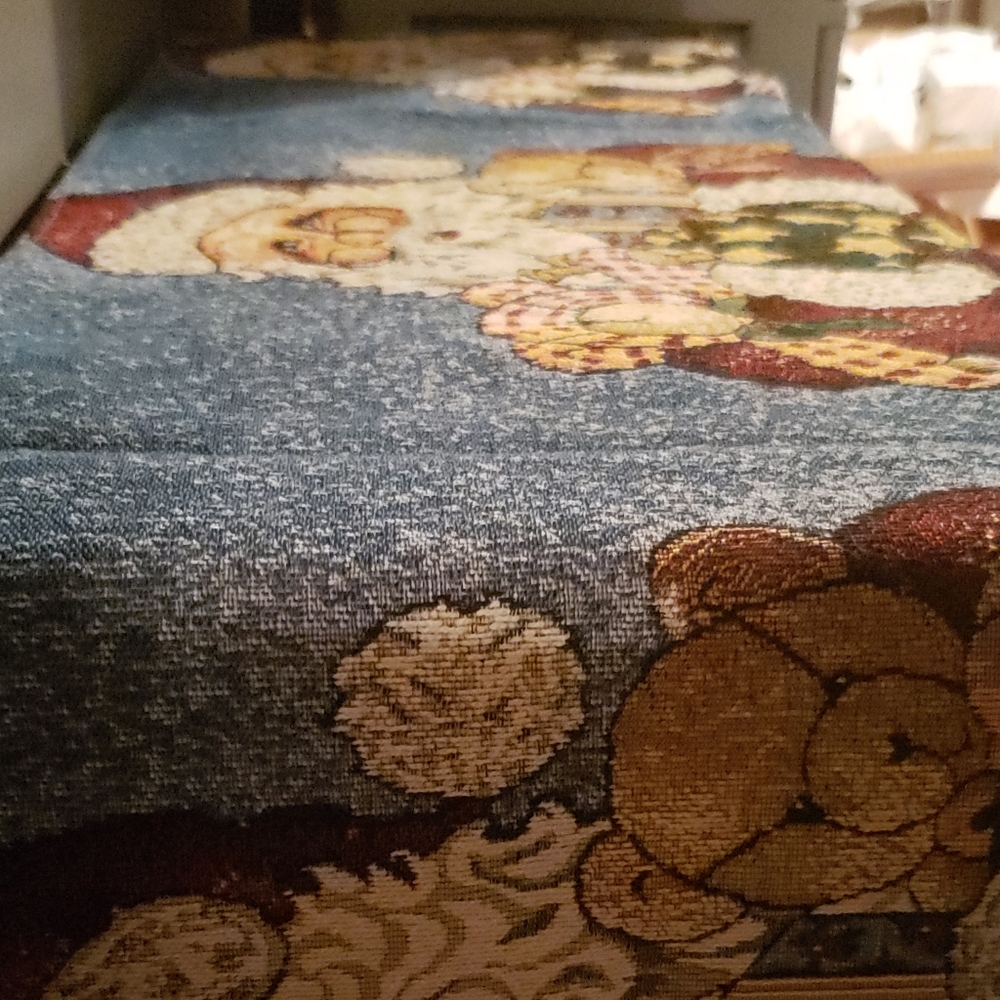 Santa Tapestry Table Runner - Picture 2 of 5
